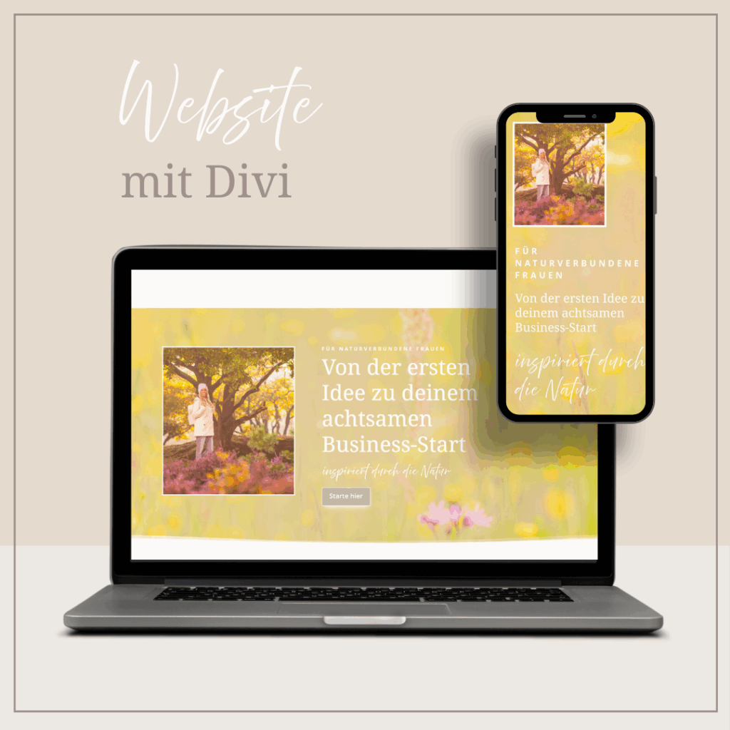 Website, die mit Divi erstellt wurde